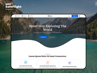 SAFE FLIGHT | Booking Website admin panel branding car booking flight booking graphic design hotel booking places tour tourism tourist travel uiux webpanel website