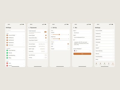 Settings Page android claude clean design system figma ios minimal mobile pastel settings slider ui ui kit