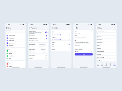 Settings android clean design system download figma ios minimal mobile profile remix settings switch toggle ui ui kit