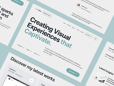 🚀 Work in Progress: Portfolio Design 🚀 designinspiration portfoliodesign uiux userexperience userinterface visualdesign webdesign wip