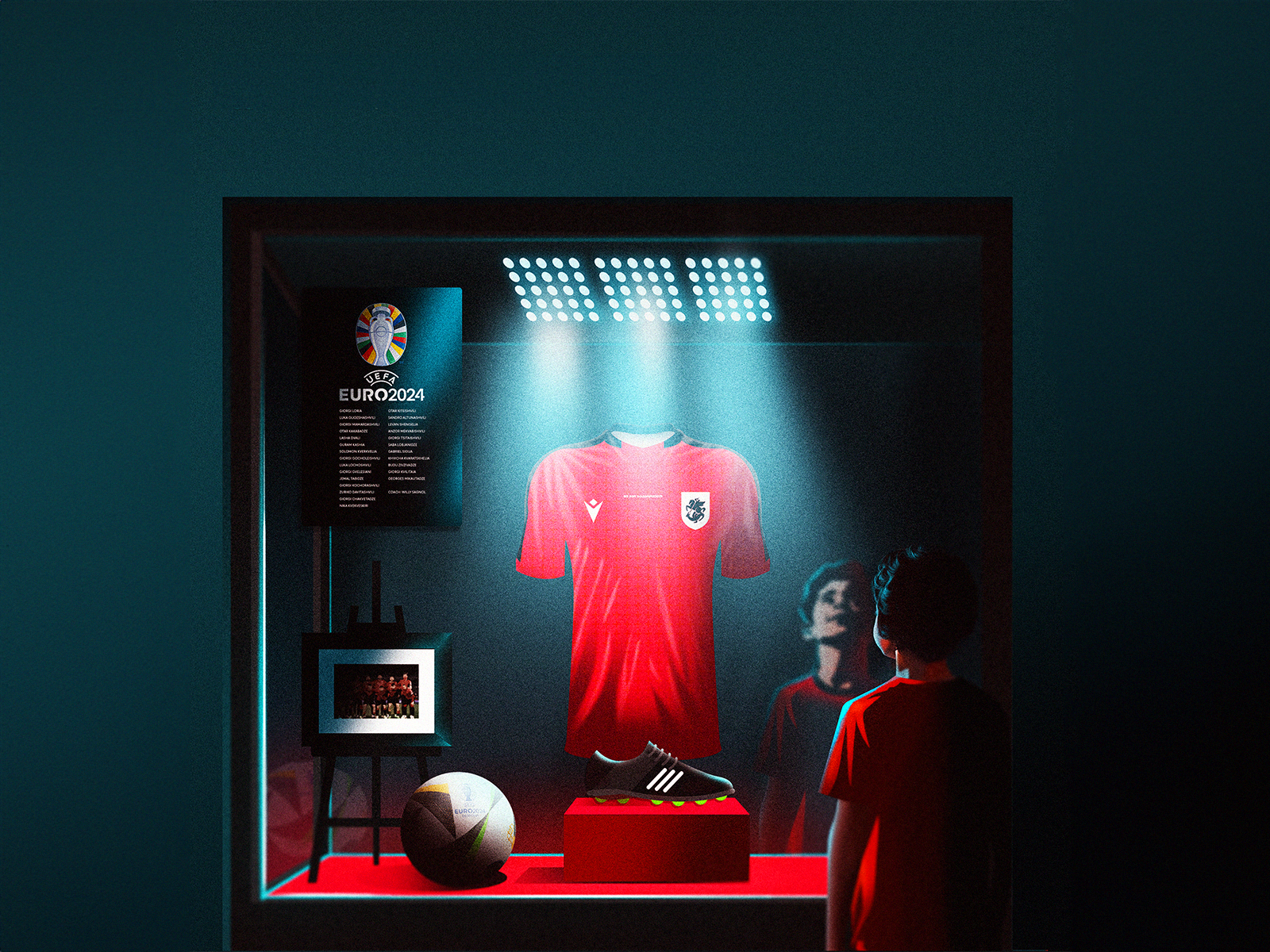 Georgia in EURO2024: Rising Stars of European Football 2d dreamboy euro2024 fifa flat football illustration sport