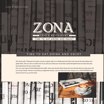 zona cafe branding graphic design logo