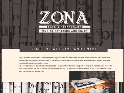 zona cafe branding graphic design logo