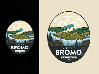 Bromo Mountain Badge Design apparel badge design badge illustration brandmerch bromo bromomountain clothing gunungbromo illustration merchandise mountain badge mountain illustration patch design patch illustration