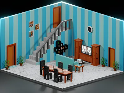 Family Room 3D Model 3d design model