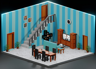 Family Room 3D Model 3d design model