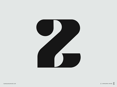 Number 2 2 branding buisness design letter logo mark minimal modern monogram number samadaraginige simple