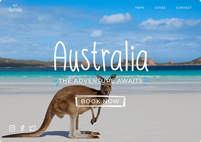 Visit Australia branding figma graphic design travel ui web design