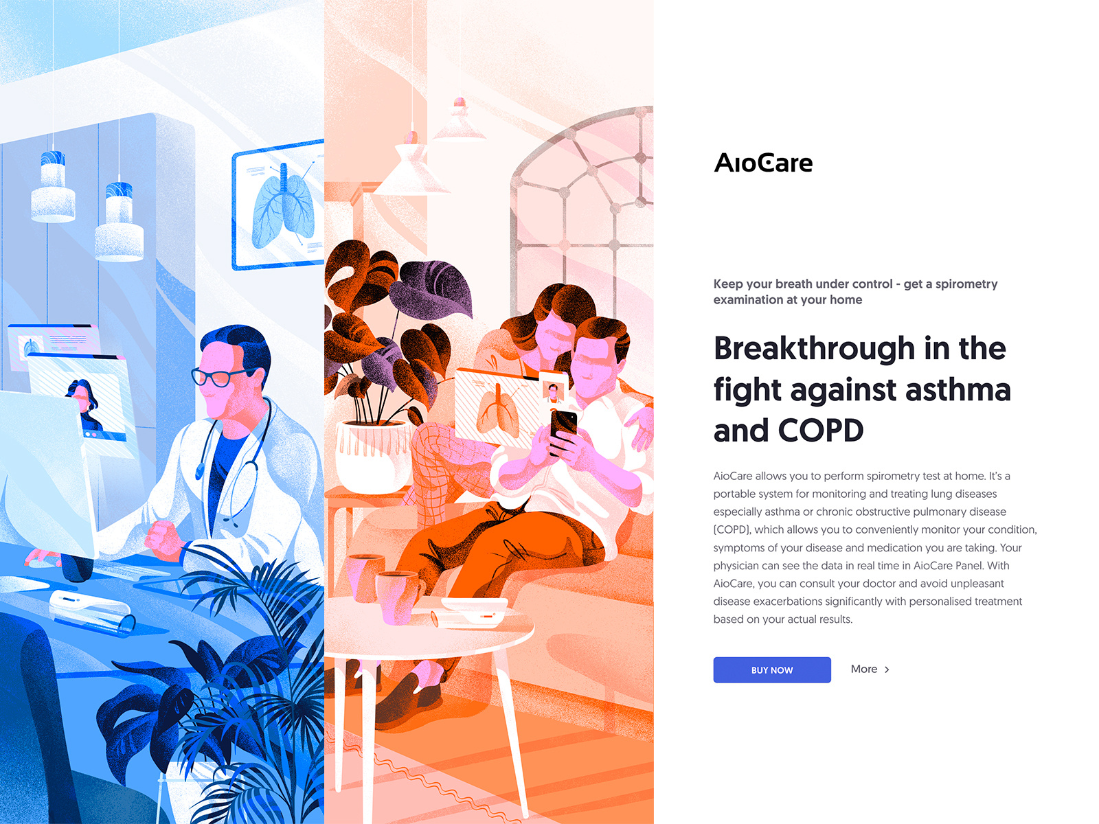 Example of Illustrations for the new wonderful project (AioCare)