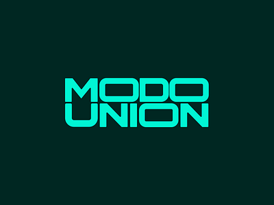 Modo Union // Wordmark Exploration branding design graphic design green indsustrial logo logo design logo type logotype technical union word mark wordmark