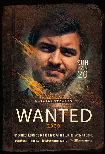 Wanted Flyer banner branding flyer flyer designe graphic design inspiration invitation poster wanted