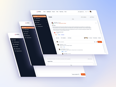 Modern HRMS Feeds Design Concept clean ui dashboard design design dr feed design hrms hrtech inspiration design modern design portal tech ui uiux user experience