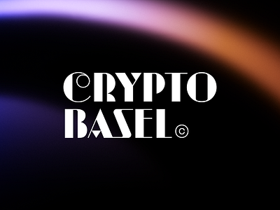 Crypto Basel art logo clean crypto design geometric logomark wordmark