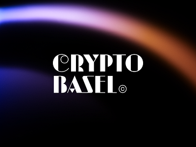 Crypto Basel art logo clean crypto design geometric logomark wordmark