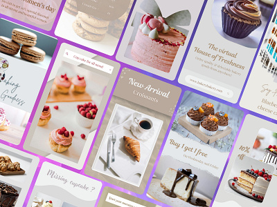 Bakery story templates animation bakery branding cake cakeinstagram canva canvatemplates cookies graphic design instagram instagramstory promotion sweeththooth tempates ui
