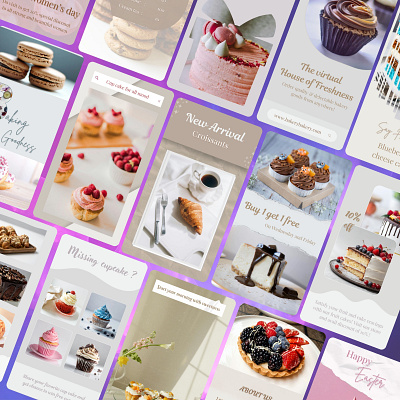 Bakery story templates animation bakery branding cake cakeinstagram canva canvatemplates cookies graphic design instagram instagramstory promotion sweeththooth tempates ui