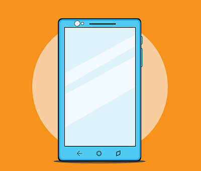 Blue Smartphone 2d adobe illustrator design graphic design illustration smartphone ui