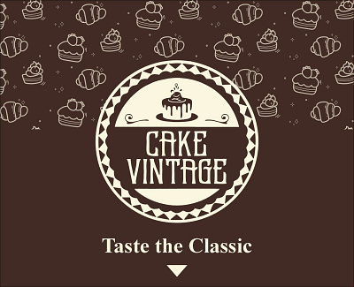 Vintage Cake Box packaging Design bakery branding