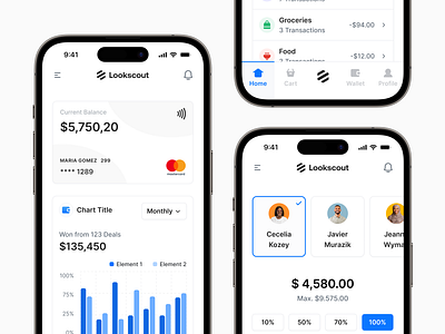 Mobile Transactions - Lookscout Design System android design design system figma ios lookscout mobile responsive ui