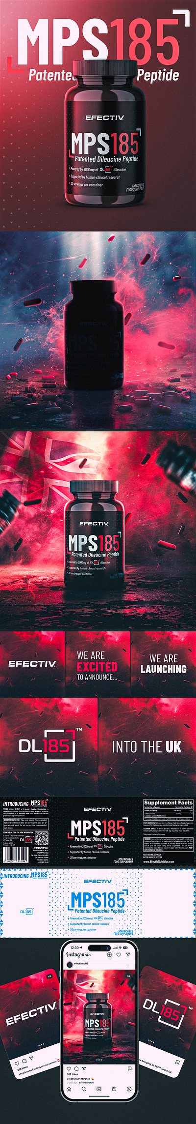 MP185 Capsule Supplement artwork branding design graphic design health illustrator label label design product design social supplements