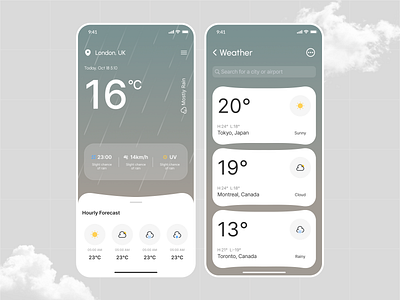 Weather App app creative design mobile ui uiux weather