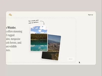 Memory Lane — Add element v1 animation desktop photo album photo app photo sharing photos ui web