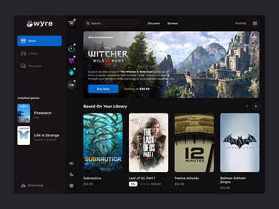 Game Store clean conceptdesign dark mode dashboarddesign flat design game dashboard game library game luancher game platform game store light mode motion motion graphics play playstation steam store ui uxdesign video games