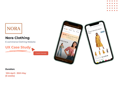 Nora Clothing - Ecommerce Case Study app case study casestudy clothing design e commerce ecommerce fashion figma landingpage ui webpage website