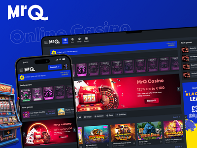 MrQ - Online casino redesign task app branding design product typography ui ux