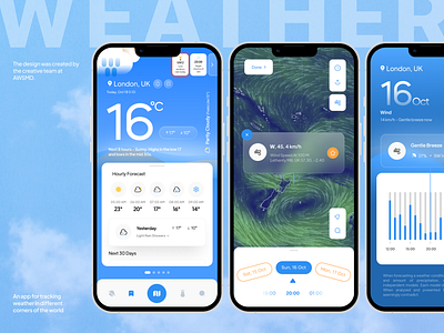Weather App android android app designer app app design app designer application best clean design agency ios iphone minimal mobile app mobile design product sky ui ui designer ui ux weather app