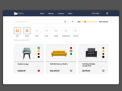 Tela de pesquisa de site de móveis figma furniture furniture website search search design search screen ui ui design uiux user experience ux ux design web web design web site