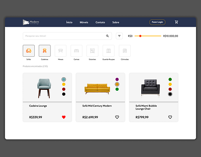 Tela de pesquisa de site de móveis figma furniture furniture website search search design search screen ui ui design uiux user experience ux ux design web web design web site