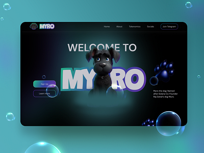 Exploring MYRO: A User-Centric Cryptocurrency Website branding dark dark site design desktop graphic design illustration illustrations logo ui uiux ux ux desigh web design website