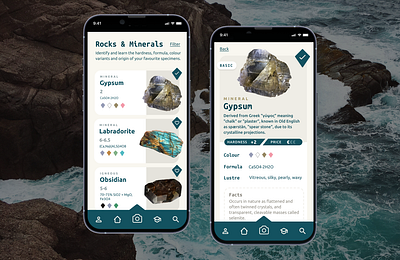 Geology app redesign - mobile