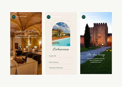 Visual design concept for historic hotel branding graphic design logo ui website