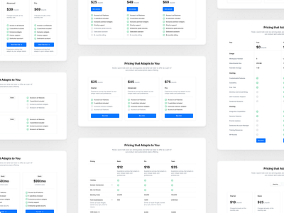 Pricing Blocks - Lookscout Design System blocks clean design layout lookscout pricing section ui user interface ux webpage website