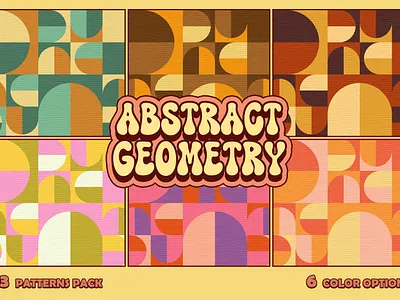 03 Abstract Geometry Seamless Patterns pack 1970 70s abstract flat geometry graphic design groovy grove minimalism minimalistic pattern patterns retro seamless textile texture tool vector vintage warm