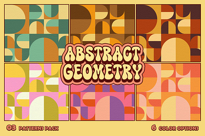 03 Abstract Geometry Seamless Patterns pack 1970 70s abstract flat geometry graphic design groovy grove minimalism minimalistic pattern patterns retro seamless textile texture tool vector vintage warm