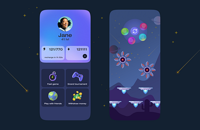 Game ui animation app design graphic design ui vector