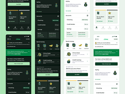 Reimagining Chime 3d a11y app design dark mode design system light mode responsive design tablet design ui web design
