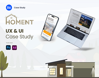 Homent - UX & UI Case Study airbnb case study home improvement home rental landing page listing ui listings rent ui travel app ui ux