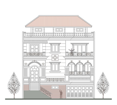 Modern classic house 030 architect architecture asymmetrical balance classic design drawing facade greek home house inspiration modern neoclassic proportion roman scale technical unity vector