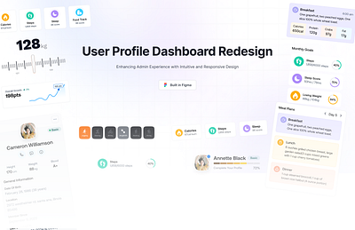 User Profile Dashboard Redesign - Fitness Web App dashboard figma fitness health nutrition ui user profile ux webdesign