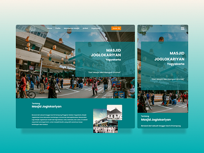 Joglokariyan Mosque concept website branding design graphic design illustration mobile ui ux