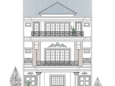 Modern classic house 027 architect architecture balance classic design drawing facade greek home house inspiration modern neoclassic proportion roman scale symmetrical technical unity vector