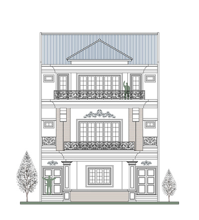 Modern classic house 027 architect architecture balance classic design drawing facade greek home house inspiration modern neoclassic proportion roman scale symmetrical technical unity vector