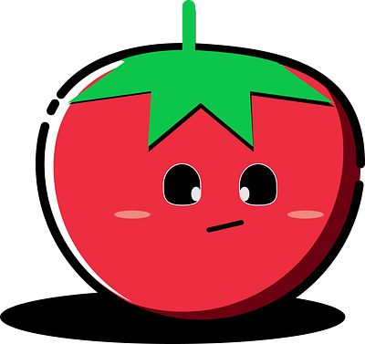 Tomat 2d adobe illustrator design fruit illustration tomato ui