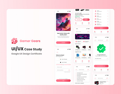 Gamer Gears - UI/UX Case Study branding case study creative design inspiration ecommerce ecommerce app design figma logo minimalist design minimalist interface mobile app mobile ui modern app design modern design modern ui product design ui design uiux ux case study ux design