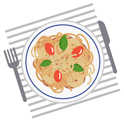 Italian pasta illustration blog branding design flat illustration food food art food illustration graphic design illustration vector