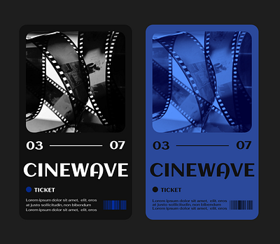 CINEWAVE TICKETS graphic design